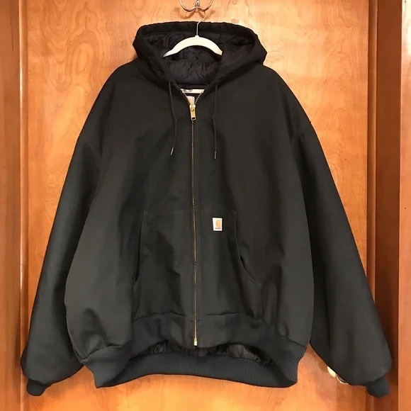 Carhartt Yukon Extremes J133 Hooded Arctic Jacket Quilted Lined Black Size 4XL Jackets & Coats